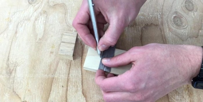 DIY template for furniture dowels