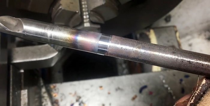 Drill extension using friction welding