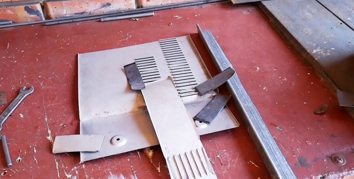 Metal cutter made from old wood hacksaws