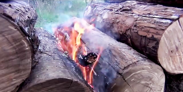 Self-sustaining long-burning fire