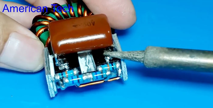 How to make a compact and powerful pulse soldering iron