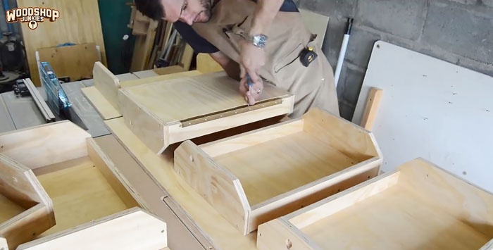 How to make hanging shelves in a garage or workshop that don't take up space