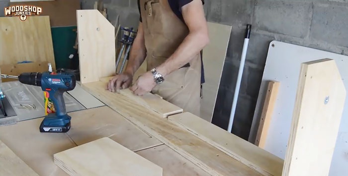 How to make hanging shelves in a garage or workshop that don't take up space