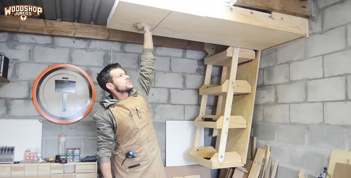 How to make hanging shelves in a garage or workshop that don't take up space