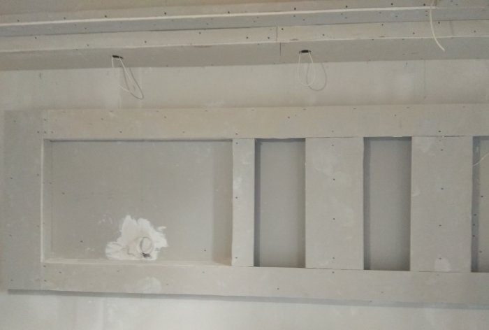 DIY plasterboard box for TV