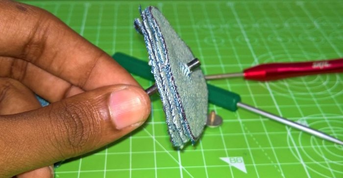 How to make a polishing wheel from old jeans at no cost