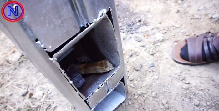 Do-it-yourself portable miracle stove from an old canister