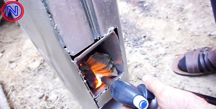 Do-it-yourself portable miracle stove from an old canister