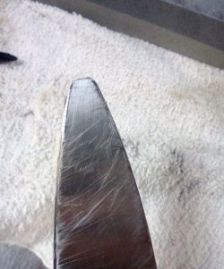 How to repair a kitchen knife with a broken tip (tip)