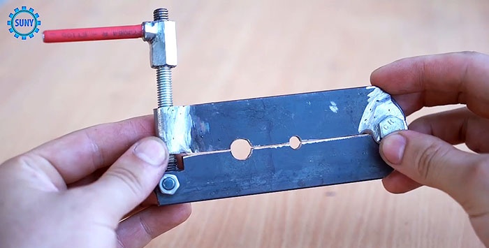 Homemade crimp for crimping tubular lugs on a cable