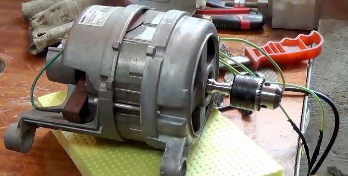 Powerful hand-held milling cutter from a washing machine engine