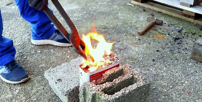 How to make an anvil from an old piece of rail