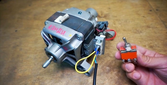 Connecting the washing machine motor, introducing reverse and speed control