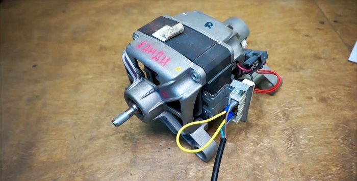 Connecting the washing machine motor, introducing reverse and speed control