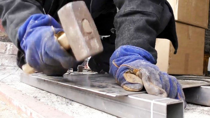 How to bend a steel sheet evenly without a bender