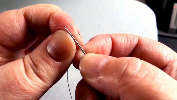 How to thread a needle without wetting the tools and unnecessary red tape