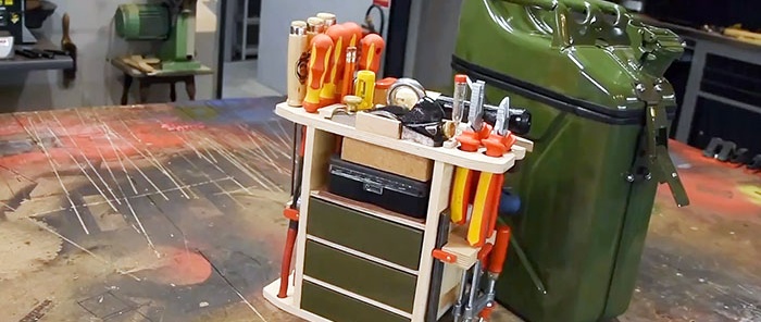 Cool tool box made from an old canister