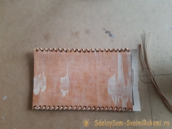 DIY birch bark phone case