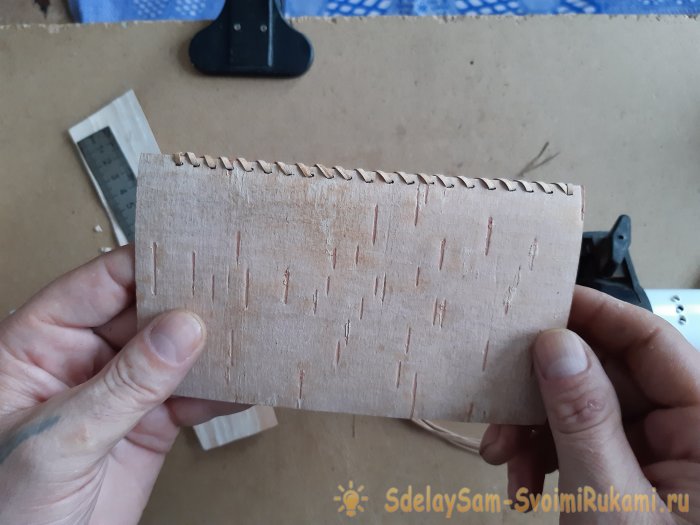 DIY birch bark phone case