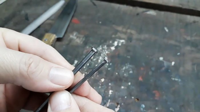 How to make rivets from nails