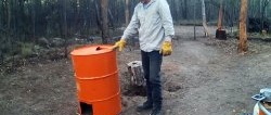 A 200 liter barrel will help get rid of the stump