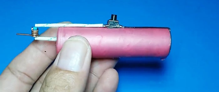 Cordless soldering iron made from a resistor