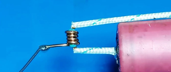 Cordless soldering iron made from a resistor