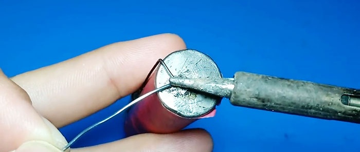 Cordless soldering iron made from a resistor