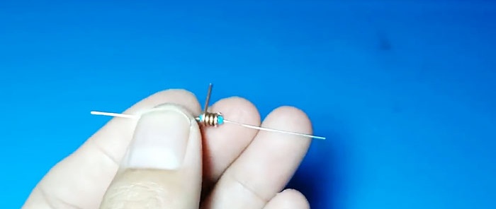 Cordless soldering iron made from a resistor