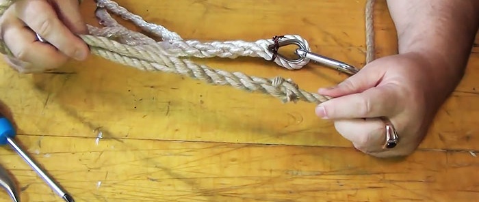 How to braid a rope without a knot into a loop or for attaching a thimble