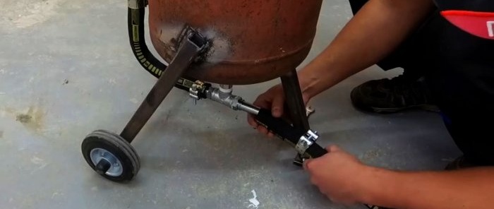 How to make a sandblaster from a gas cylinder