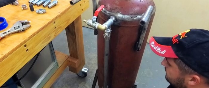 How to make a sandblaster from a gas cylinder