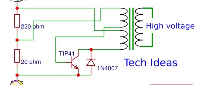 Homemade transformer from 6 V to 30,000 V