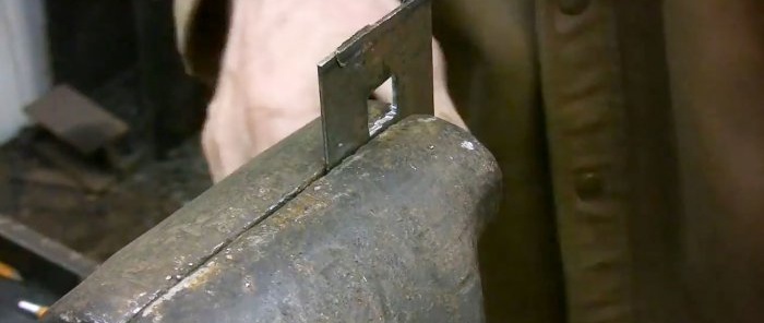 An easy way to make a square hole in sheet metal