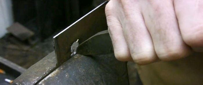 An easy way to make a square hole in sheet metal