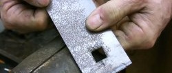 An easy way to make a square hole in sheet metal