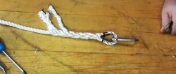 How to braid a rope without a knot into a loop or for attaching a thimble