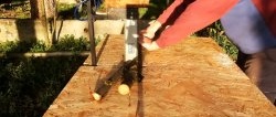 How to make a machine for sawing firewood from an electric chain saw