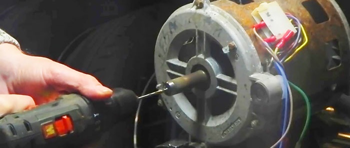 How to drill an electric motor shaft straight without a lathe