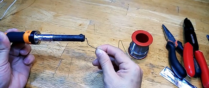 How to quickly convert a soldering iron into a soldering iron