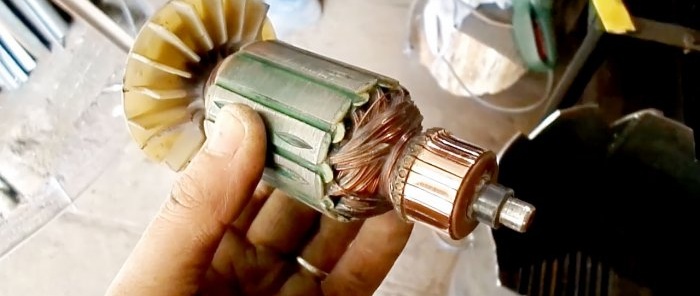 How to grind a power tool armature commutator without a lathe