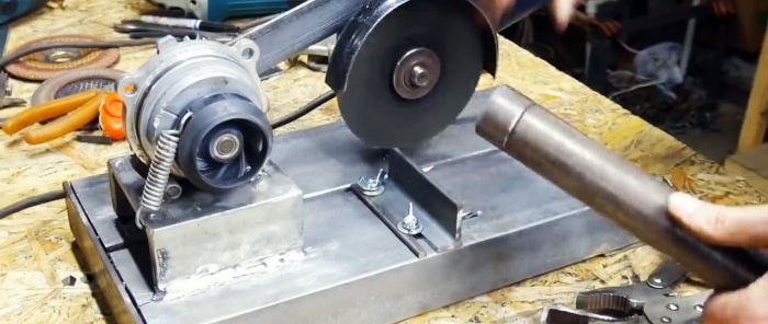 How to make an excellent stand for an angle grinder from an old car pump