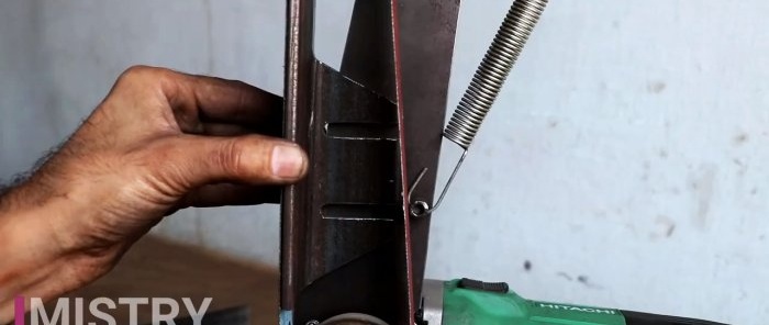 How to make a belt grinder using a grinder without welding