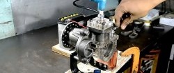 How to make a gasoline engine from a refrigerator compressor