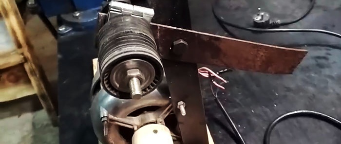 The simplest grinder without a lathe from a washing machine engine