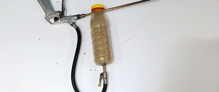 The simplest do-it-yourself sandblasting nozzle for a compressor