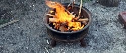 How to make a fire pit from an old wheel rim