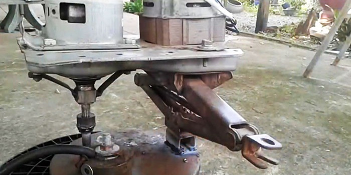 How to make a drilling machine from a jack and a washing machine motor