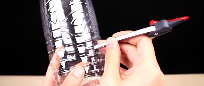 How to pierce a glass bottle with a nail