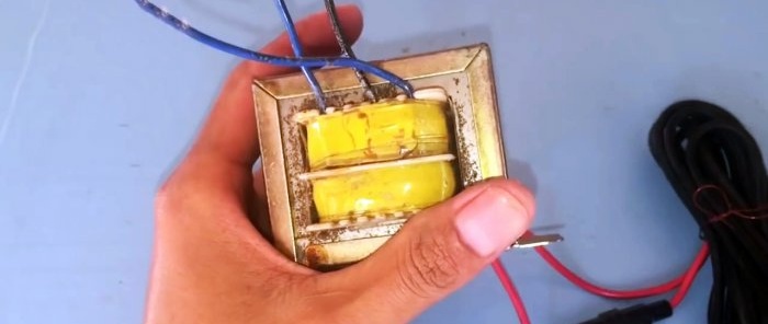 DIY soldering iron with instant heating from a transformer